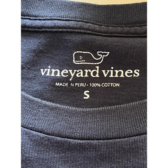 Vineyard Vines navy US Naval Academy Long sleeves Men’s Shirt Sz S Preppy Casual - Picture 7 of 8